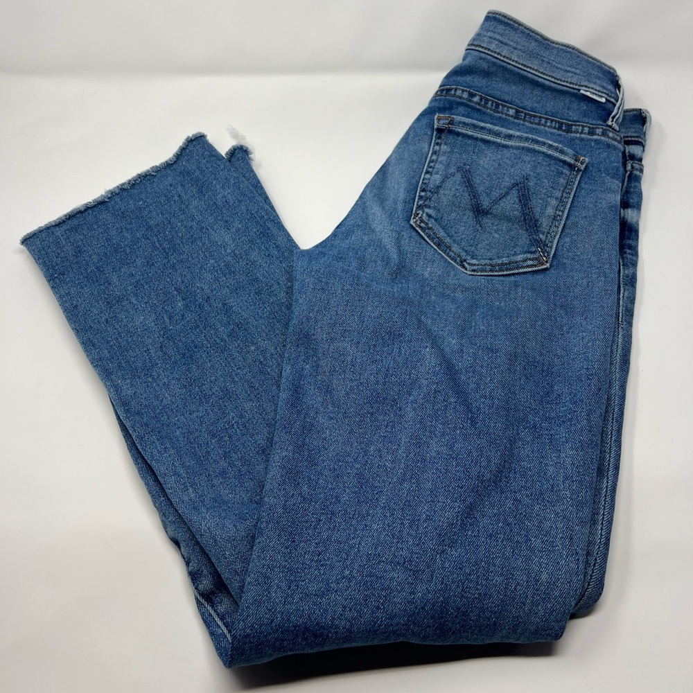MOTHER Women The Insider Crop Step Fray Jeans in Juicin’ Sz 27